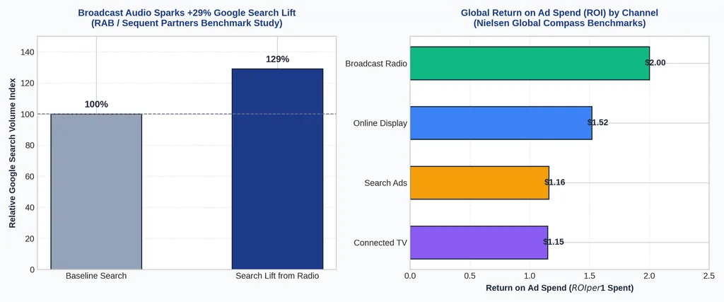 Broadcast audio and search ROI framework diagram